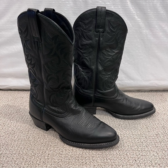 Ariat  Heritage R Toe Black Leather Cowboy Boots Western 10002218 Men Sz 8.5 EE, - Picture 10 of 16